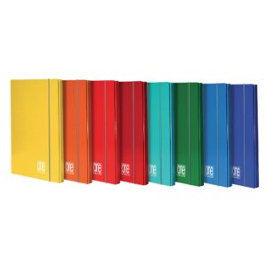 Dosar A4 cu elastic din carton laminat mat - One Color, cu cotor de 1.2 cm (26×35 cm)