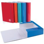 Dosar A4 cu elastic din carton laminat lucios, rosu (24x34x7)