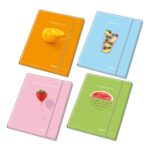 Mapa A4 din carton, cu elastic, Colori, D12, 26x35
