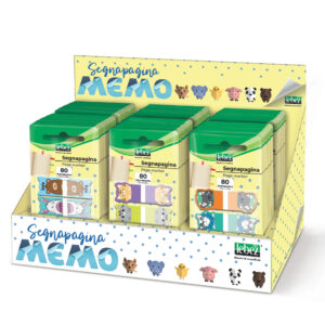 Bloc notes adeziv index, Fantezie Animale, din plastic (60 blister/display)