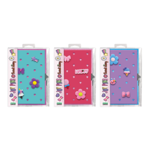 Jurnal Joy Pins, cu decoratiuni 3D, 80 de pagini, 13.5 x 21 cm (6 buc/display)