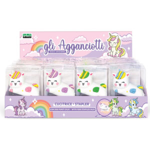 Capsator Magic Unicorns cu 500 capse incluse, 4 culori (12 buc/display)