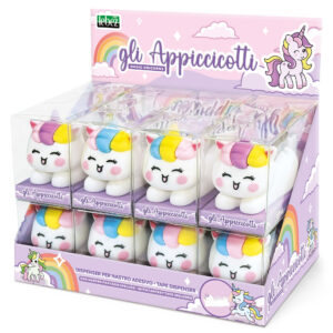 Dispenser banda adeziva Magic Unicorns cu banda imprimata, 4 culori (8 buc/display)