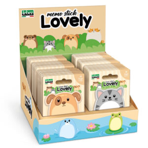 Set 20 memostick in forme Lovely din hartie, 6 modele (96 blistere/display)