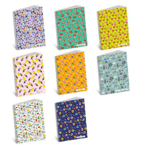 Caiet A4+ cu spirala - Pattern 2025, 80 g/m2, 60 pag., coperta plastic + laminare UV (Matematica)