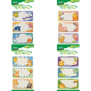 Etichete caiete mix, 4 sortimente (6 etichete/blister)