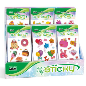 My Sticky 3D Fantasy Collection Fete, 6 modele asortate (48 pachete/display)