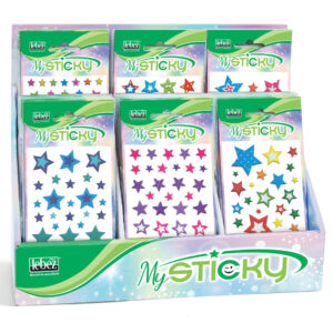 My Sticky 3D Stars, 6 modele asortate (48 pachete/display)