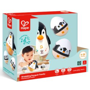 Jucarie din lemn - Familia de Pinguini Hopa Mitica