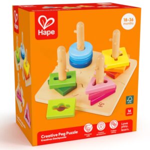 Jucarie din lemn - Puzzle creativ cu forme