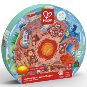 Puzzle Lumea Subterana pentru copii, cu led (38 piese)