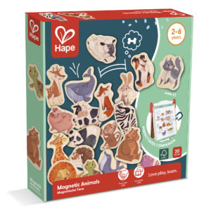 Jucarie din lemn - Magneti animale (30 piese)