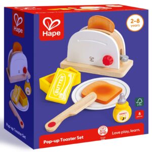 Jucarie din lemn - Toaster si accesorii mic dejun