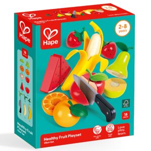 Jucarie din lemn - Fructe sanatoase de taiat (9 piese)