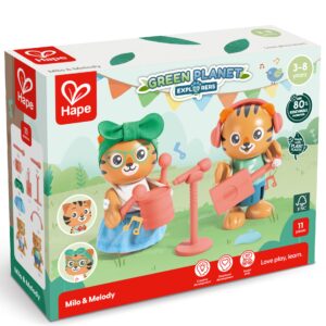 Jucarie din lemn - Milo & Melody (11 piese)