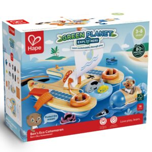 Jucarie din lemn - Catamaran (18 piese)