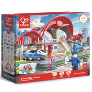 Jucarie din lemn - Set Gara Centrala (45 piese)