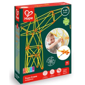 Jucarie din bambus Flexistix - Macara pivotanta (94 piese)
