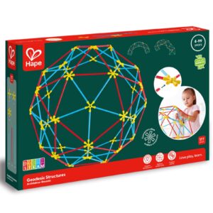 Jucarie din bambus Flexistix - Cupola Geodezica (177 piese)