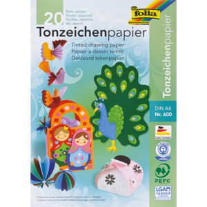 Carton colorat asortat 20 culori, A4, 21 x 29.7 cm, 130 g/m2