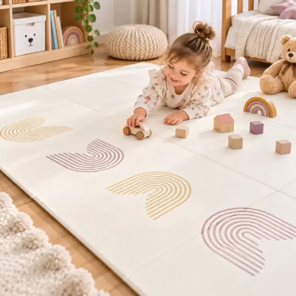 Covor de joaca pentru copii 180x150 cm Reversibil, Impermeabil, din Spuma XPE