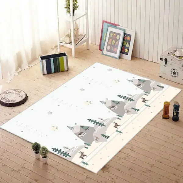 Covor de Joaca 180 x 150 cm Pliabil 1 cm Grosime pentru Bebelusi