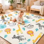 Covor de Joaca Termoizolant 180 x 150 cm x 1 cm Grosime pentru Bebelusi