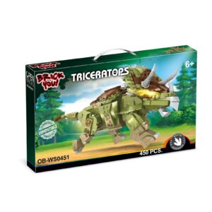 Dinozaur de jucarie - Set constructie Triceratops (450 piese)