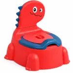 Olita Dino Rosu cu Spatar Vas Detasabil si Design Ergonomic pentru Copii