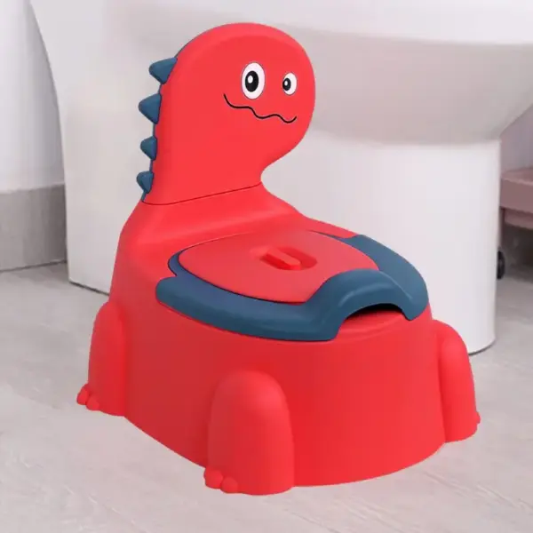 Olita Dino Rosu cu Spatar Vas Detasabil si Design Ergonomic pentru Copii