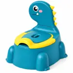 Olita Dino Albastru cu Spatar Vas Detasabil si Design Ergonomic pentru Copii
