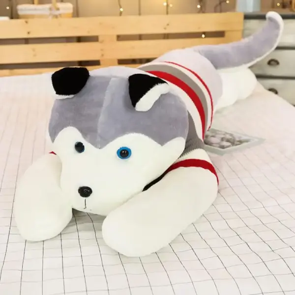Jucarie Plus Catel Husky Pufos Perna Lunga 45 cm