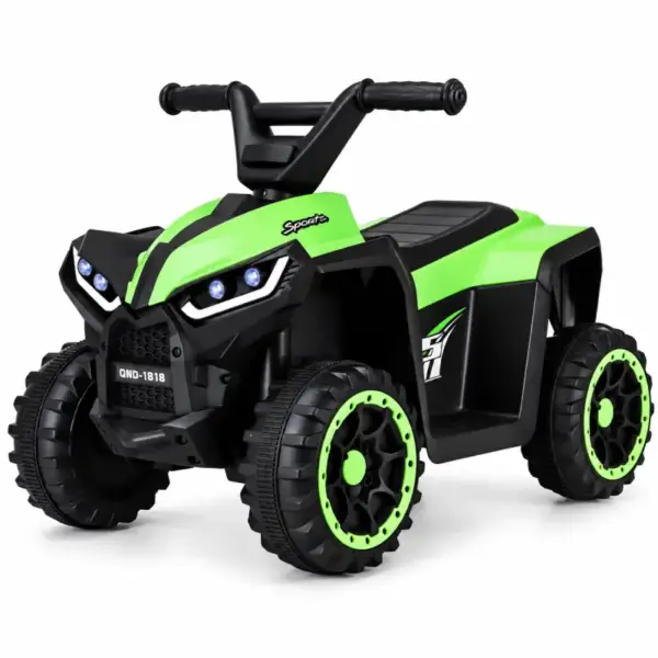 ATV Electric cu 4 Roti Ghidon Sport si Design Off-Road Verde-Negru pentru Copii ATV Electric cu 4 Roti Ghidon Sport si Design Off-Road Verde-Negru pentru Copii