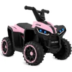 ATV Electric cu 4 Roti Ghidon Sport si Design Off-Road Roz-Negru pentru Copii