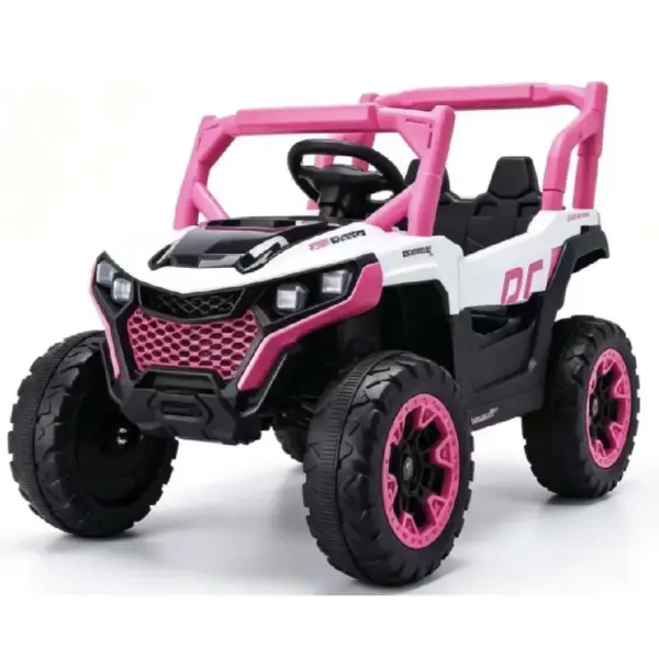 Masinuta Electrica Buggy ATV Off-Road cu Roti Mari Design Sport Roz pentru Copii