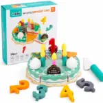 Set Tort Aniversar din Lemn KABI 24 Piese cu Felii Lumanari Cifre si Accesorii Set Tort Aniversar din Lemn KABI 24 Piese cu Felii Lumanari Cifre si Accesorii