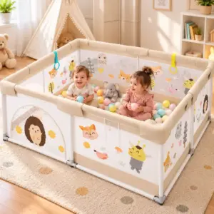 Tarc de Joaca XXL pentru Copii 200 x 150 cm cu 60 Bile