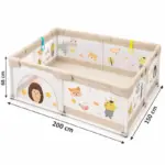 Tarc de Joaca XXL pentru Copii 200 x 150 cm cu 60 Bile si Covor Tarc de Joaca XXL pentru Copii 200 x 150 cm cu 60 Bile si Covor